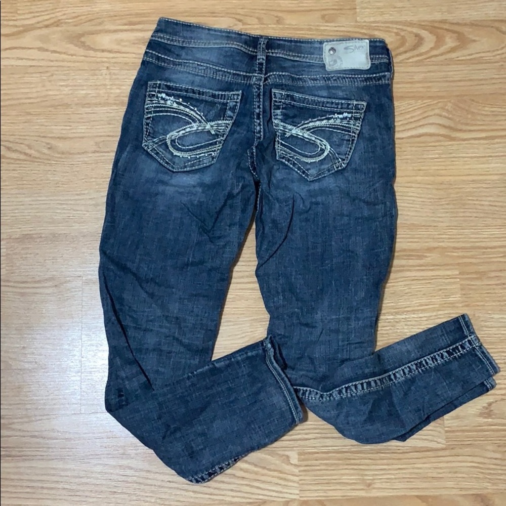 Silver Skinny Jeans